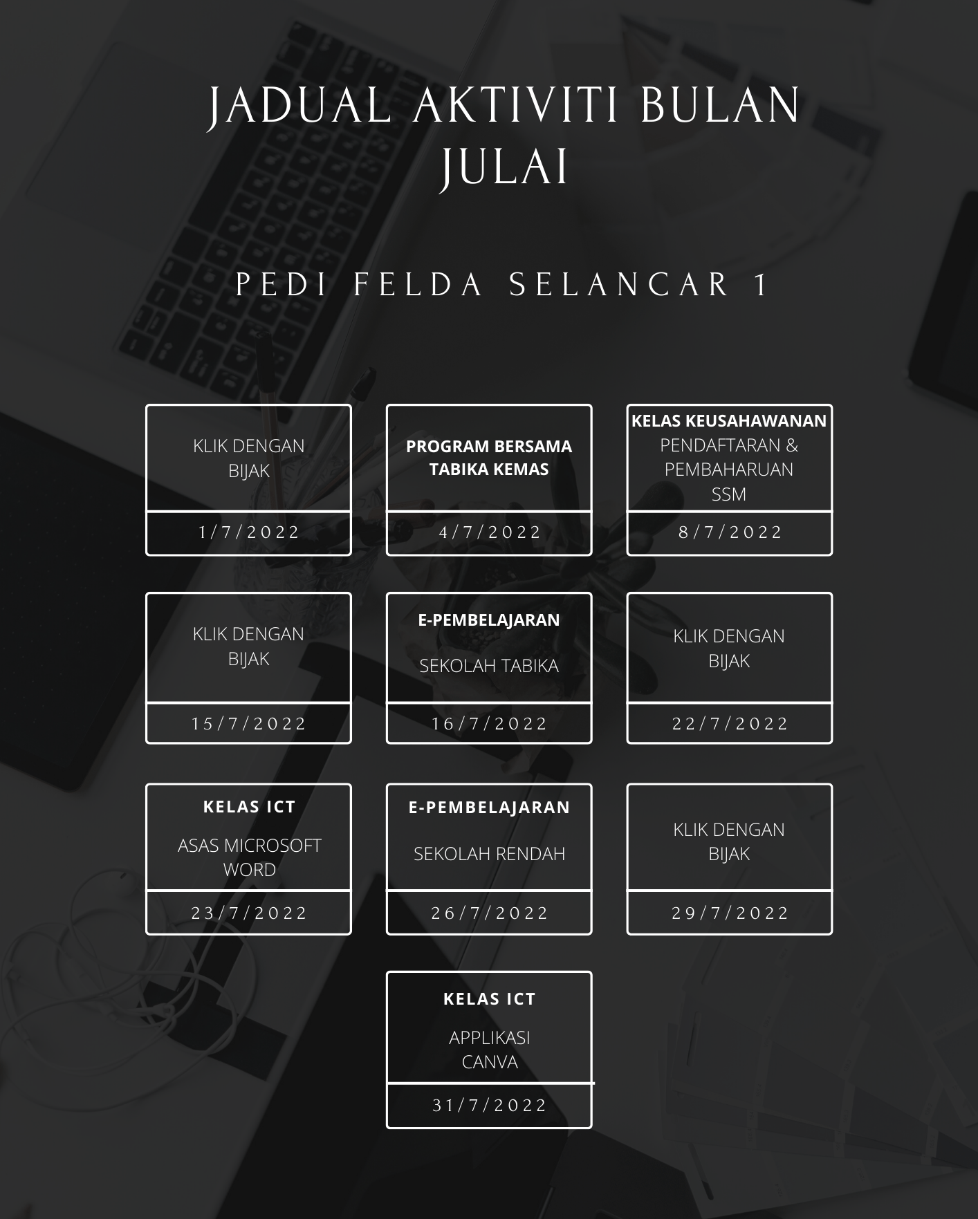 JADUAL AKTIVITI BULAN JULAI-min